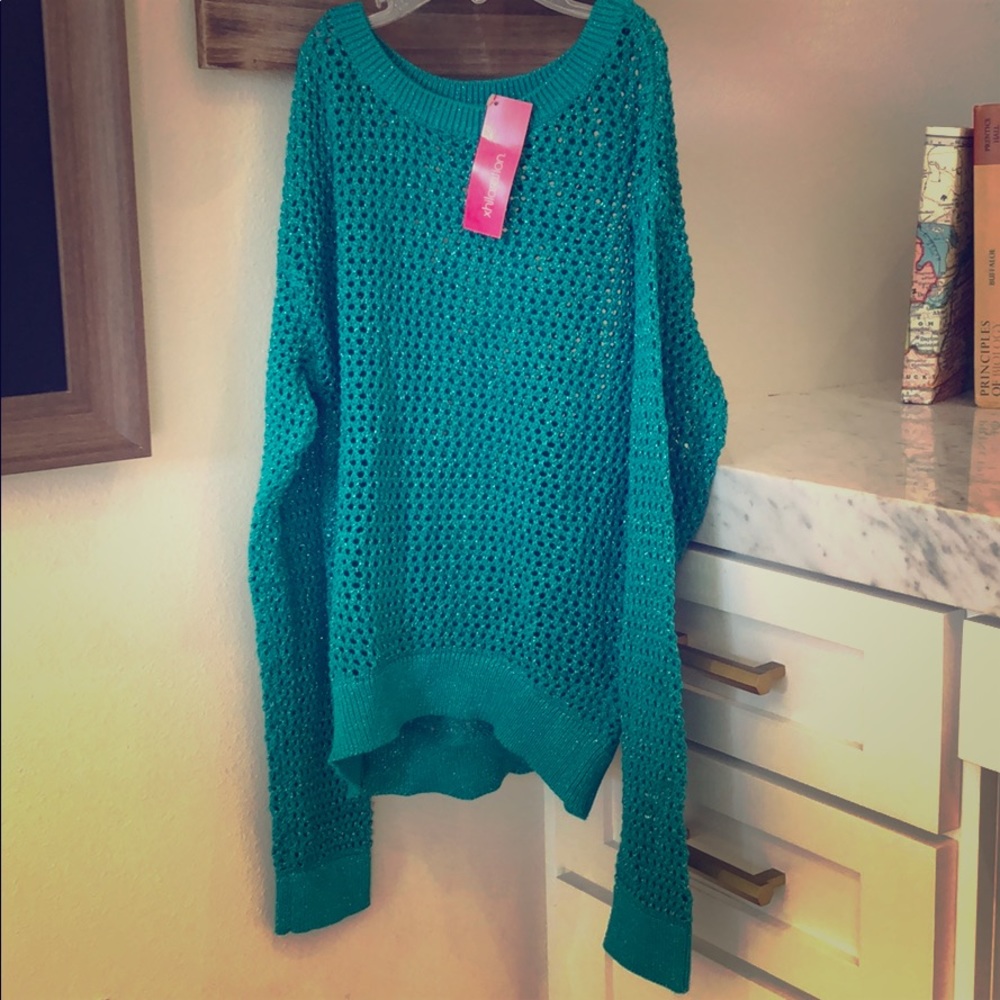 Turquoise long sleeve sweater